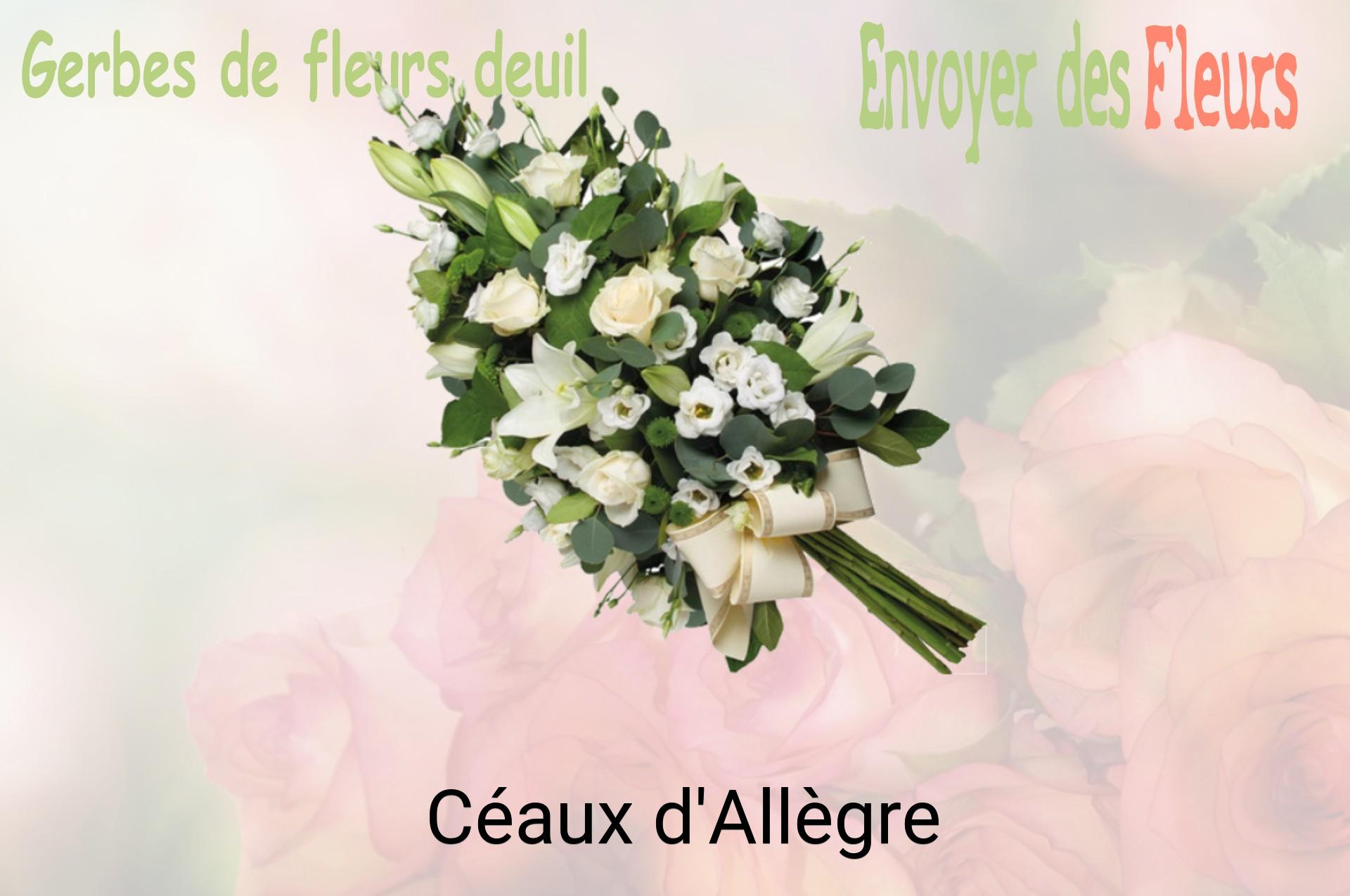 Gerbe de fleurs de deuil livrée à Céaux-d'Allègre